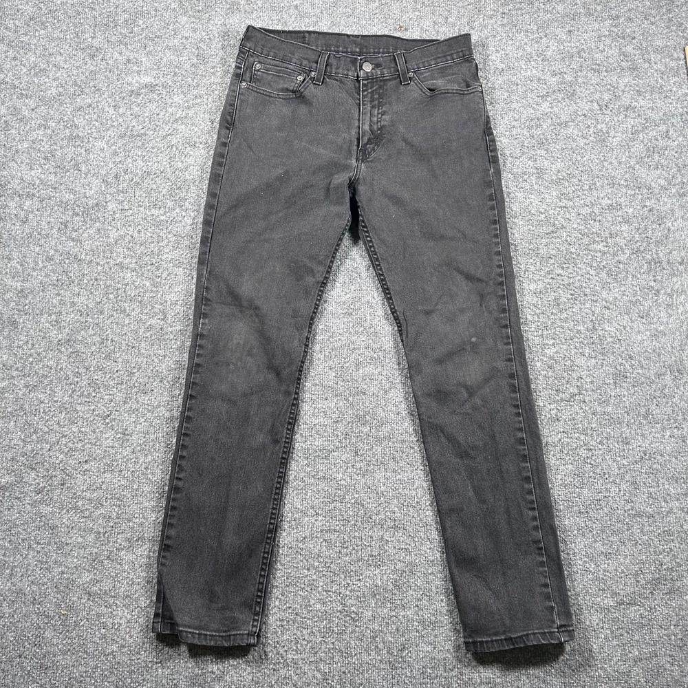Levi's 511 Slim Jeans Mens Size 32 Black Faded Denim Stretch Casual Pants